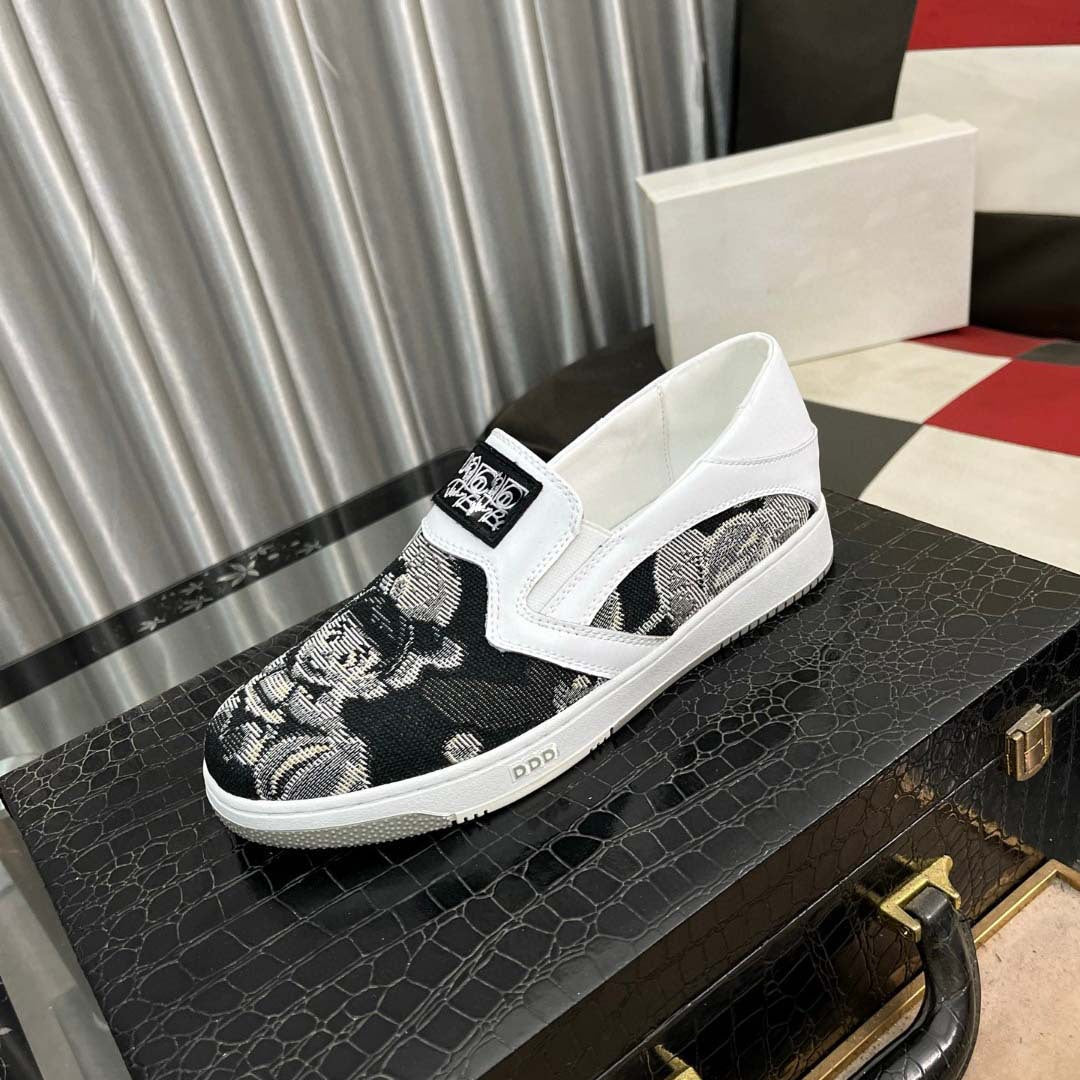 Damen Sneaker Bequem Slip-On Schuhe Komfortweiß