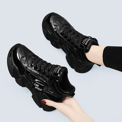 Damen Sneaker Sportlich Ergonomisch Glänzend - BerlinGlamour