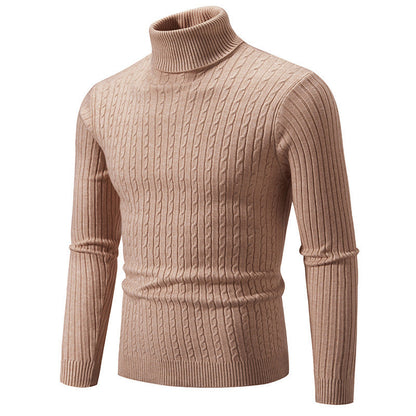 Herren Rollkragenpullover Strickmuster Kabel Look Modern