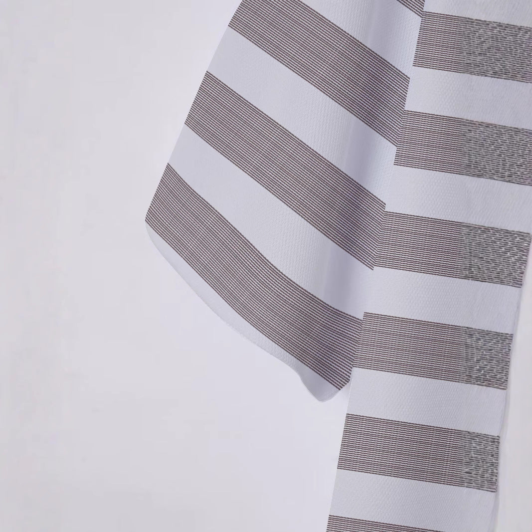 Herren Poloshirt Kurzarm Streifen atmungsaktiv Modern