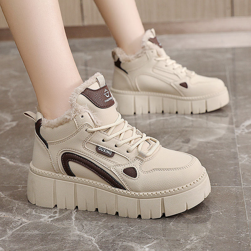 Damen Sneaker Warm High-Top Rutschfest Winter - BerlinGlamour