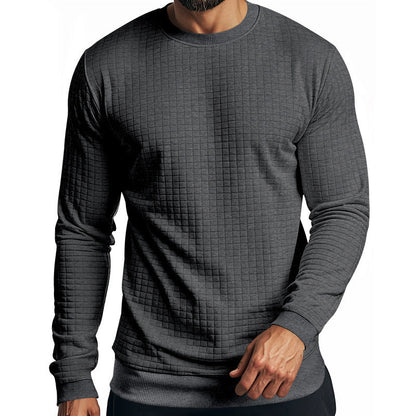 Herren Sweatshirt Langarm Strukturiert Elastisch Modern