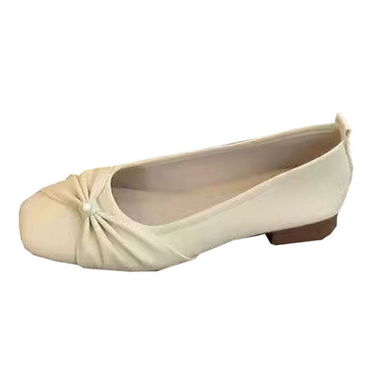 Damen Ballerinas Weich Bequem mit Knoten Detail