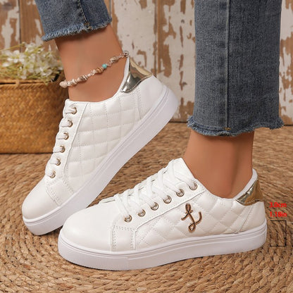 Damen Sneaker Sportlich Weich Glänzend