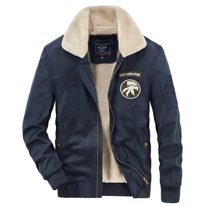 Herren Übergangsjacke Warm Sherpa-Futter Outdoor