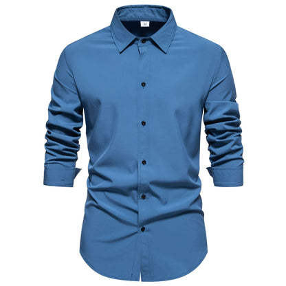 Herren Langarmhemd Modern Baumwolle Hochwertig Berlin