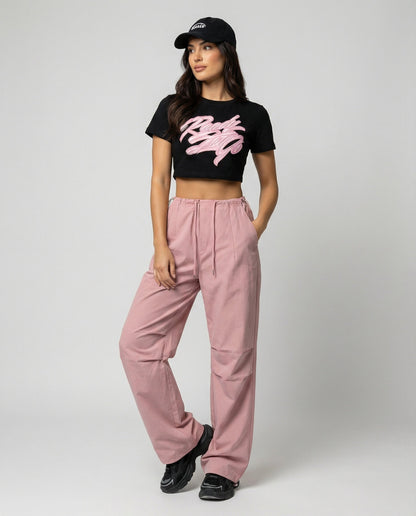 Damen Freizeithose Weite Bequeme Hose Mit Kordelzug
