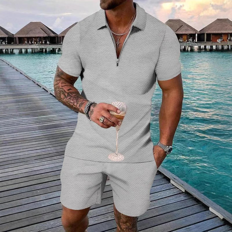 Herren Overall Kurzarm Modern Reißverschluss Berlin Stil