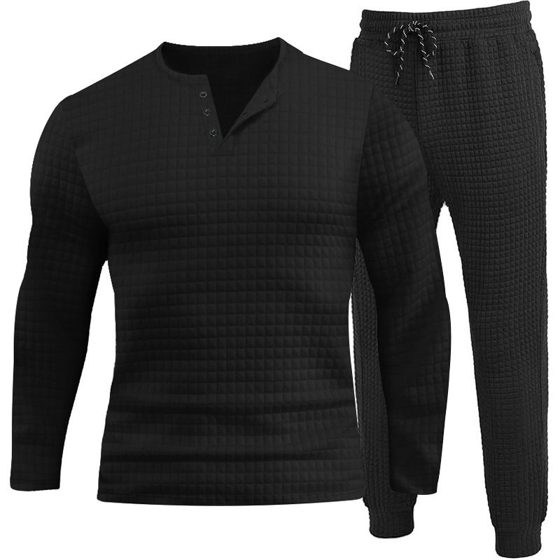 Herren Sportanzug Langarmshirt Jogginghose Grau