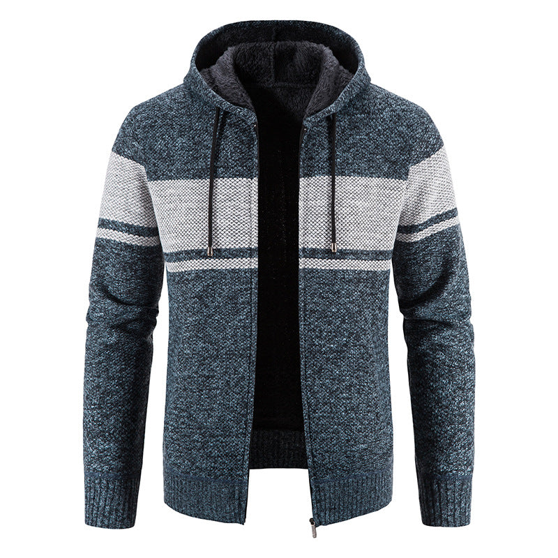 Herren Kapuzenjacke Modern Strickdesign Weich - BerlinGlamour