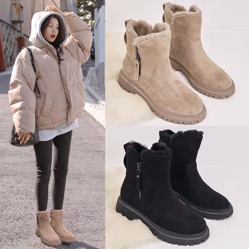 Damen Winterstiefel Kuschelig Rutschfest Kunstfell - BerlinGlamour
