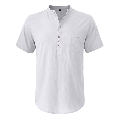 Herren Henley-Shirt Kurzarm atmungsaktiv mit Knopfleiste