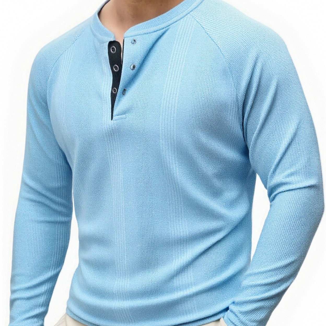 Herren Langarm-Shirt Strukturiert Modern Berlin Chic