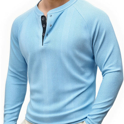 Herren Langarm-Shirt Strukturiert Modern Berlin Chic