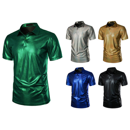 Herren Sport Polo-Shirt atmungsaktiv Glänzend Modern