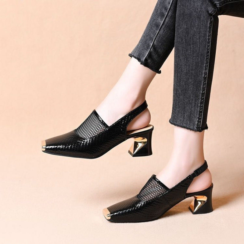 Damen Pumps Slingback Metallic Luxus Schuhe - BerlinGlamour