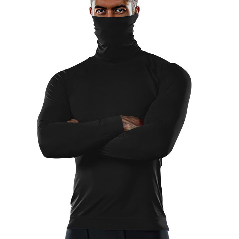 Herren Langarmshirt Sportlich atmungsaktiv Hochkragen