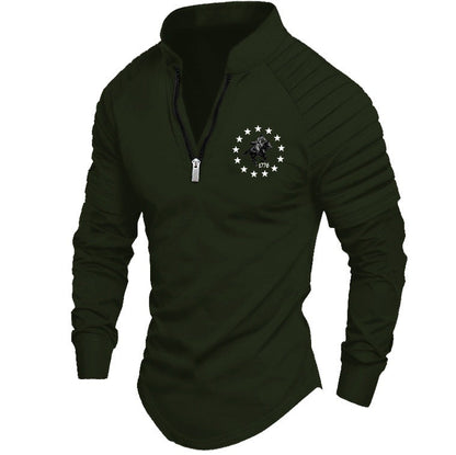 Herren Pullover Sportlich Halbzipper Modern