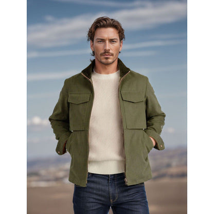 Herren Freizeitjacke Modern mit Taschen Sportlich