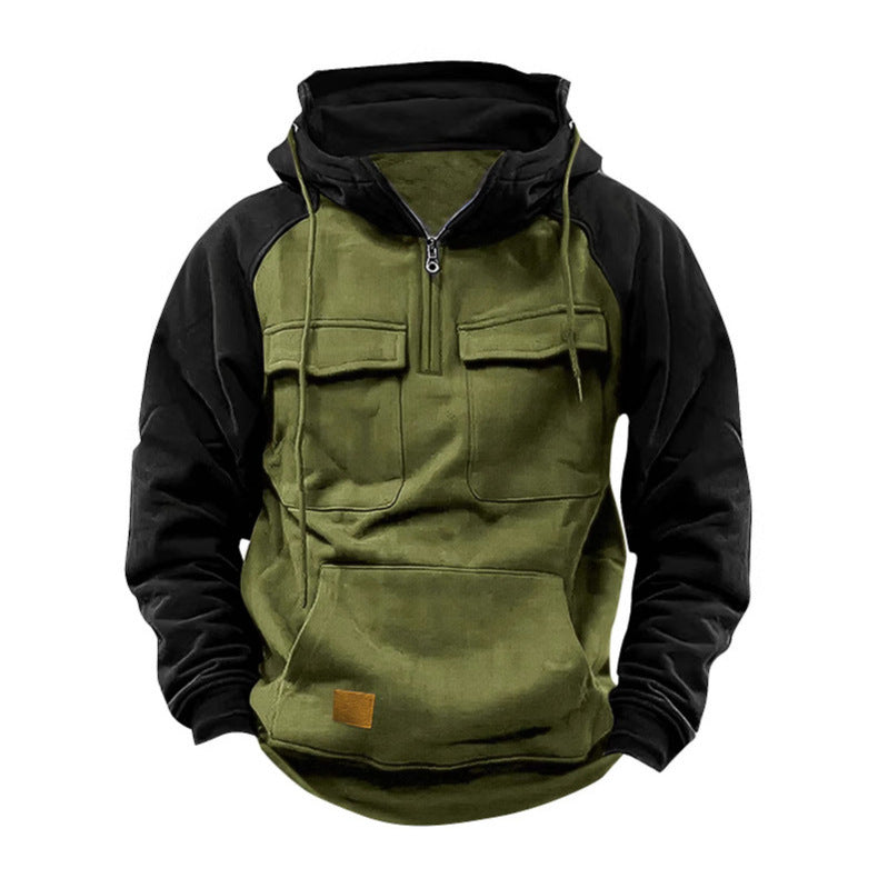 Herren Hoodie Funktionell Mit Taschen Modern Sportlich