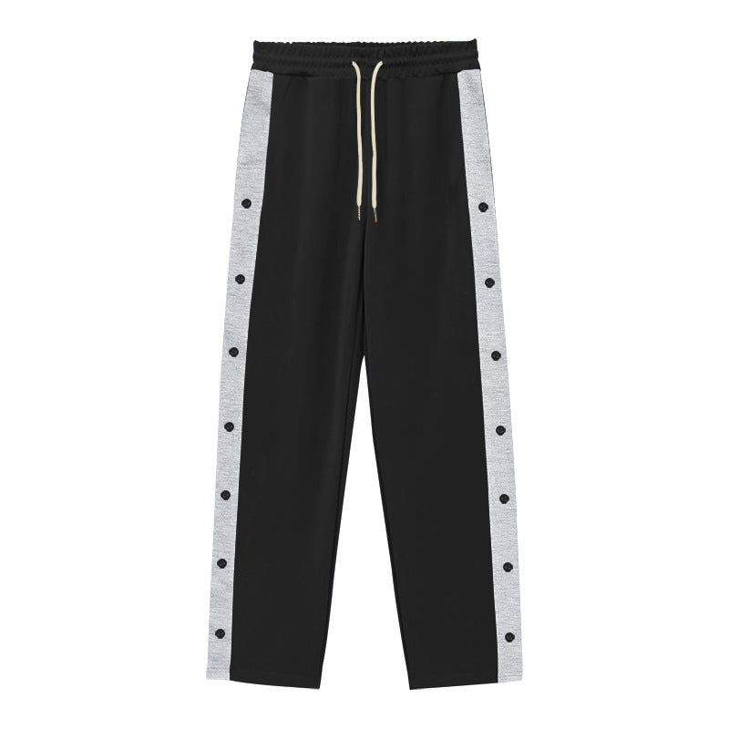 Herren Jogginghose Sportlich Elastisch Mit Knopfleiste