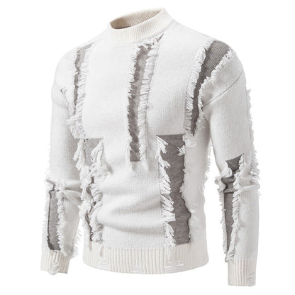 Herren Pullover Fransen-Design Modern Trendy