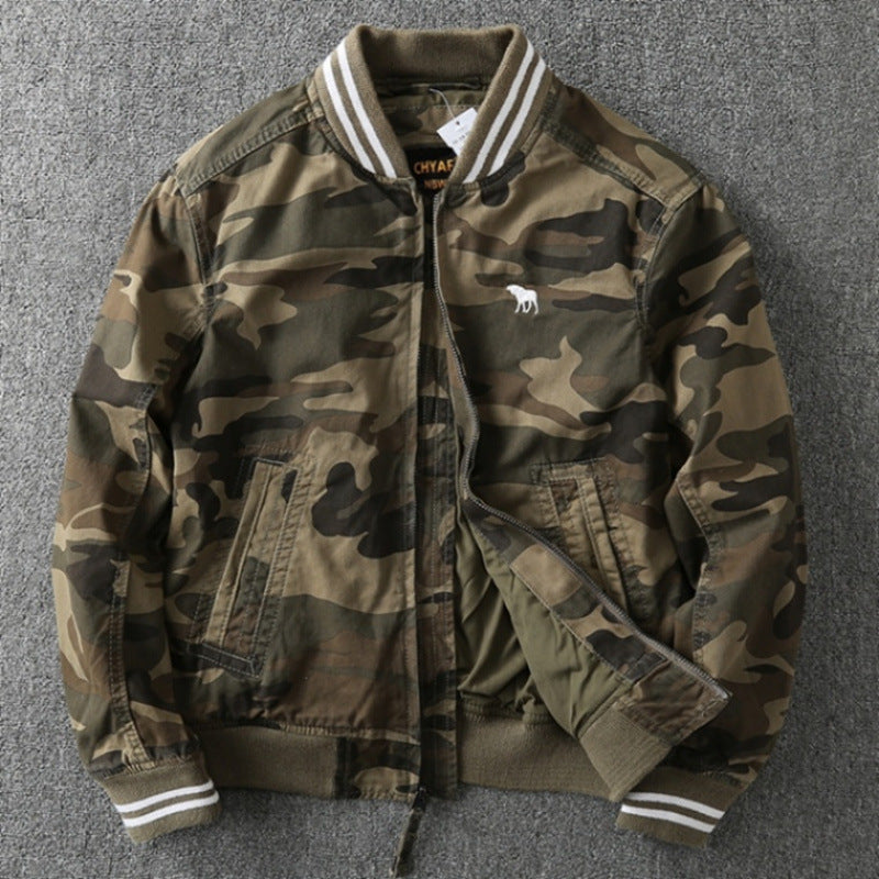 Herren Bomberjacke Camouflage Militärstyle Modern - BerlinGlamour