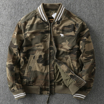 Herren Bomberjacke Camouflage Militärstyle Modern - BerlinGlamour