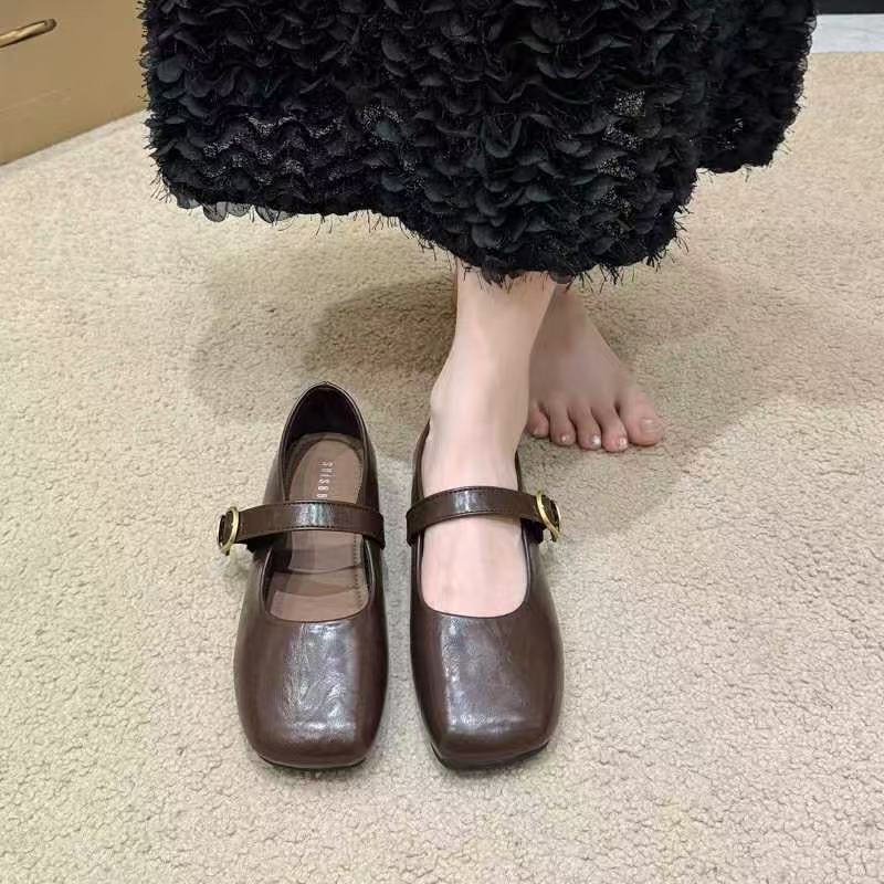 Damen Schuhe Mary Jane Elegante Schnalle Verschlüssbar
