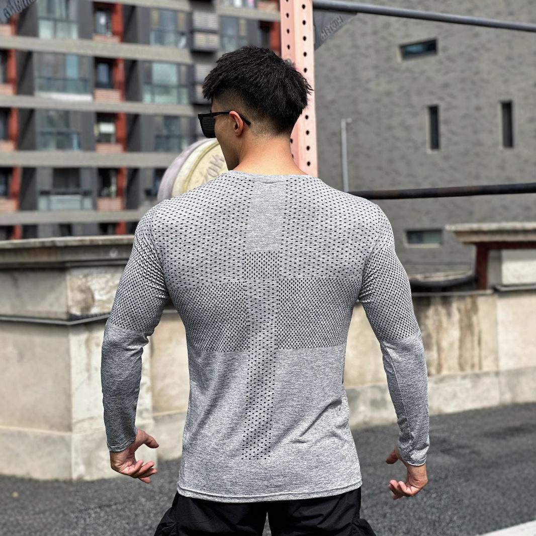 Herren Trainingsshirt Langarm Atmungsaktiv Feuchtigkeitstransport