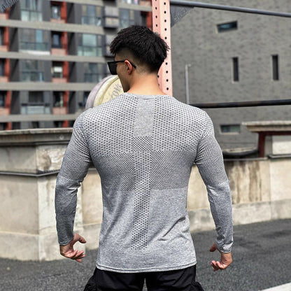 Herren Trainingsshirt Langarm Atmungsaktiv Feuchtigkeitstransport