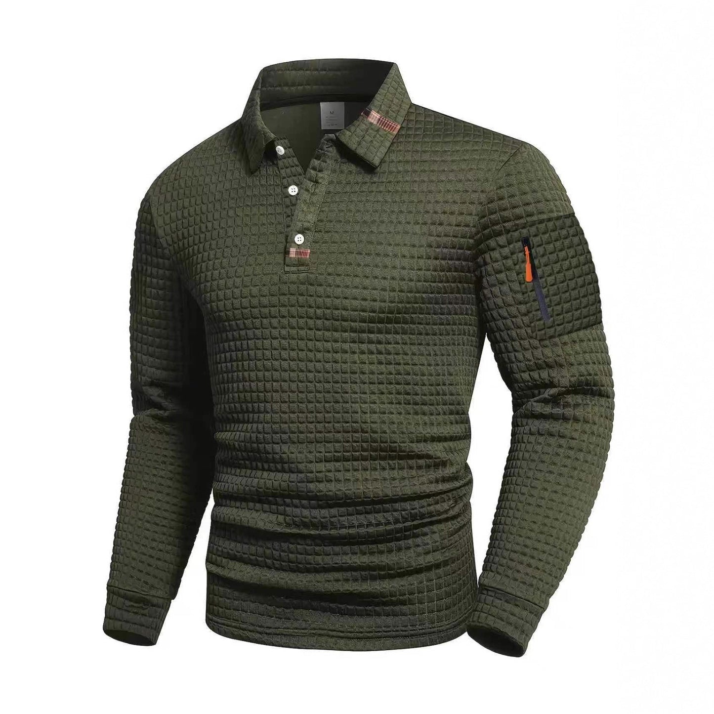 Herren Poloshirt Langarm Atmungsaktiv Komfortabel