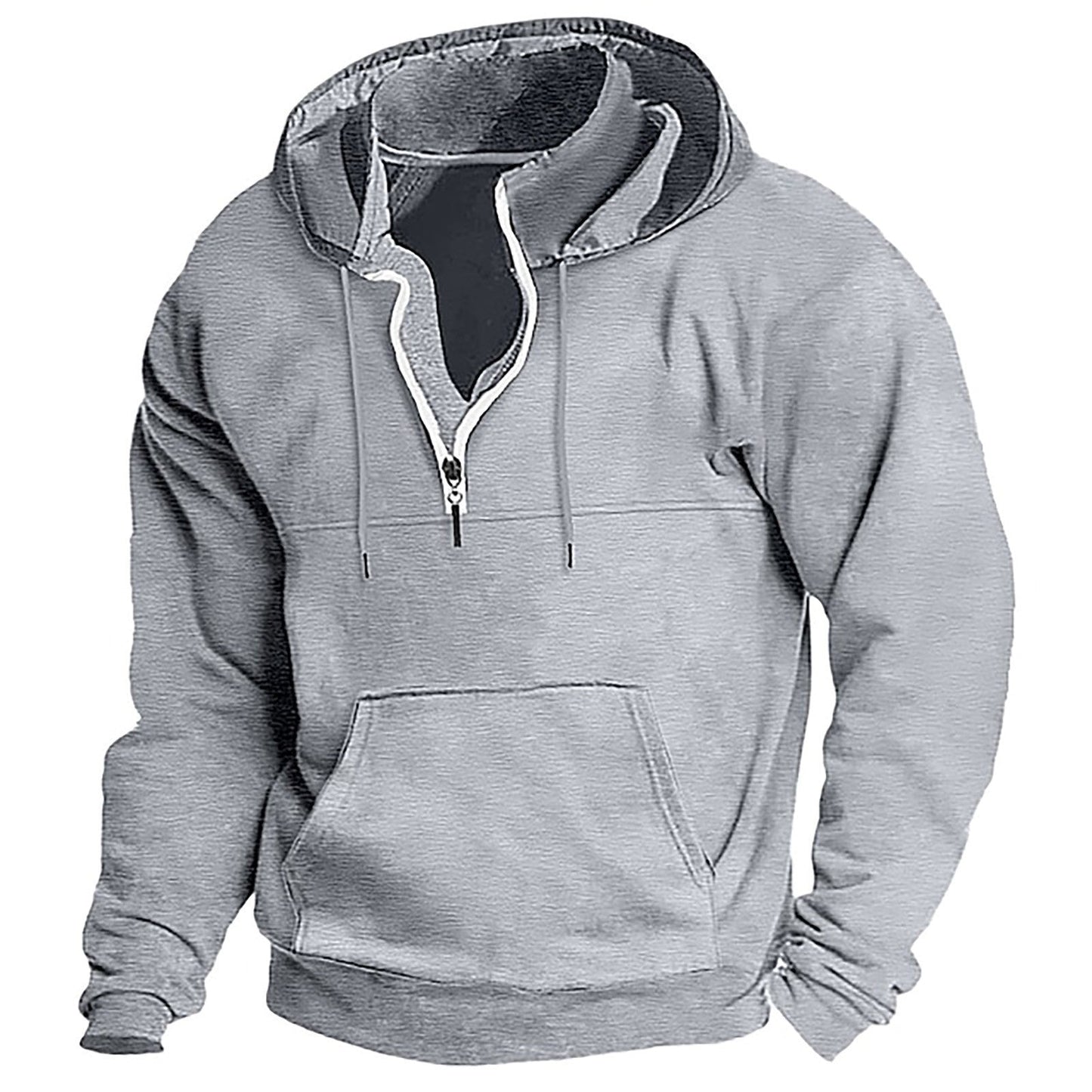 Herren Fleece Hoodie Halbzipp mit Kapuze Größe XL