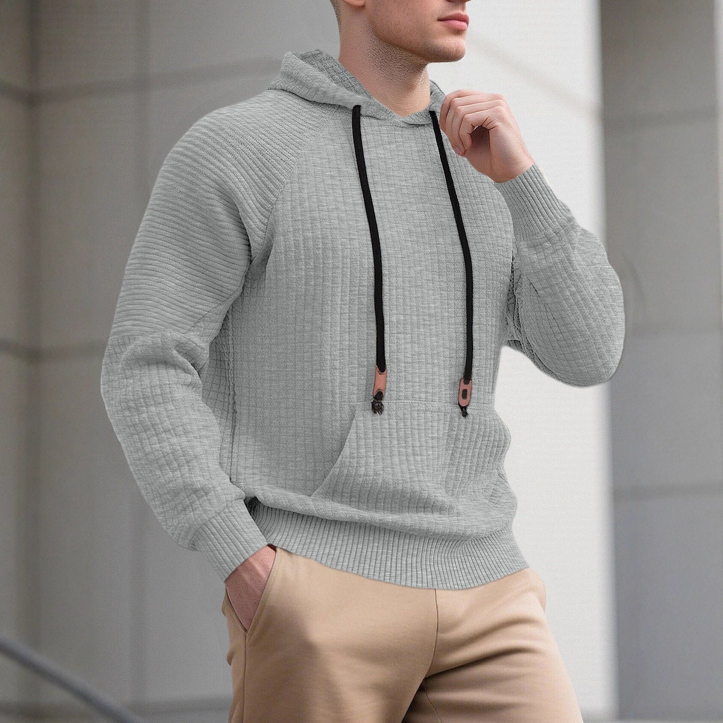 Herren Kapuzenpullover Sportlich Modern Mit Kordelzug