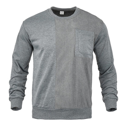 Herren Sweatshirt Modern Strukturiert mit Taschen