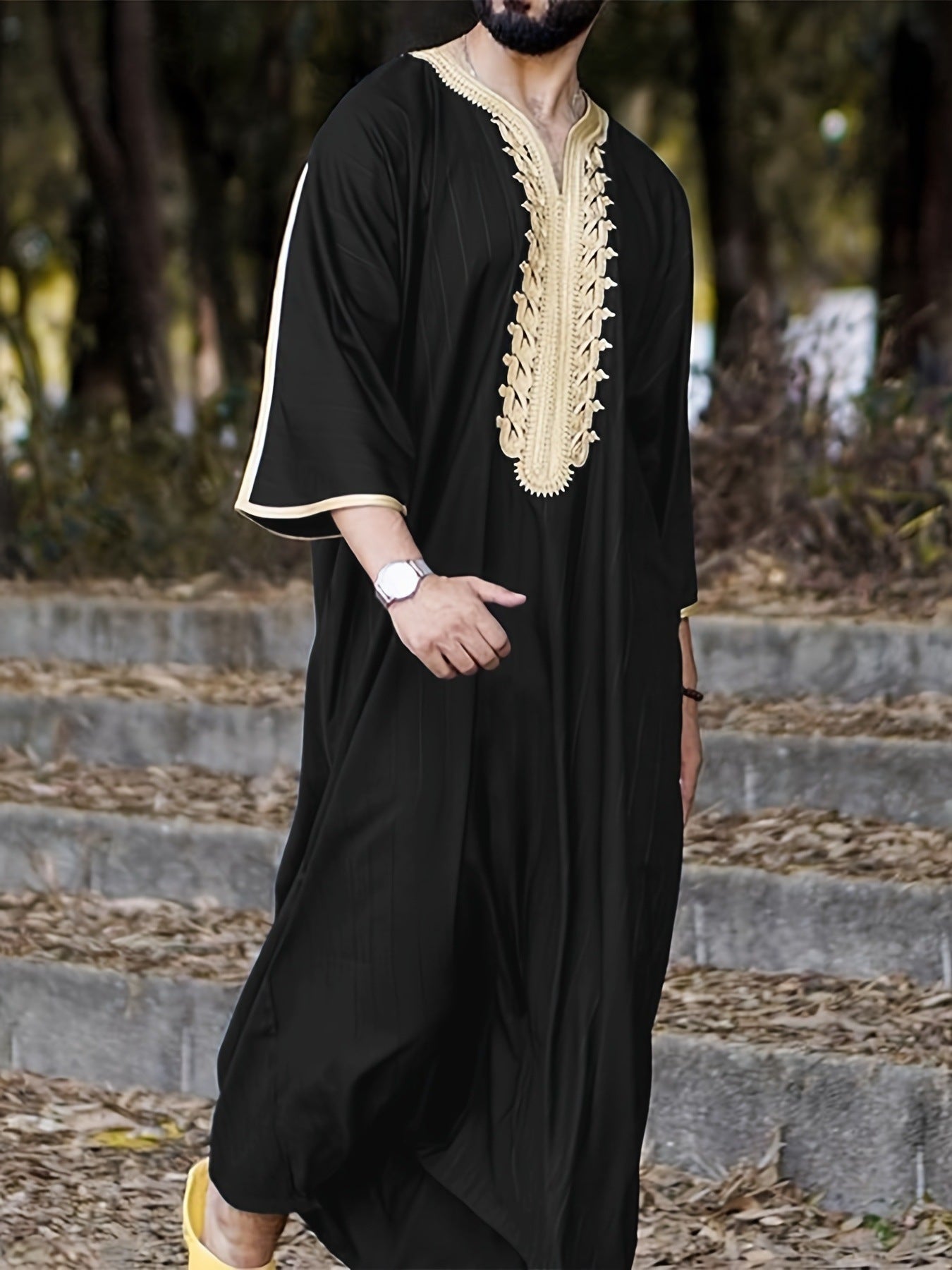 Herren Kaftan Traditionell Stickerei Elegant