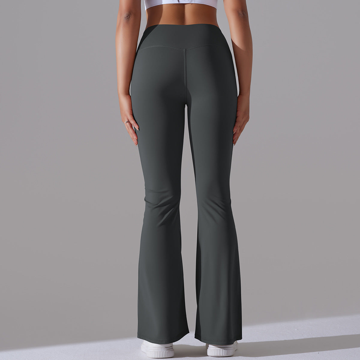 Fitnesshose Damengröße mit Hochem Bund Formende Leggings