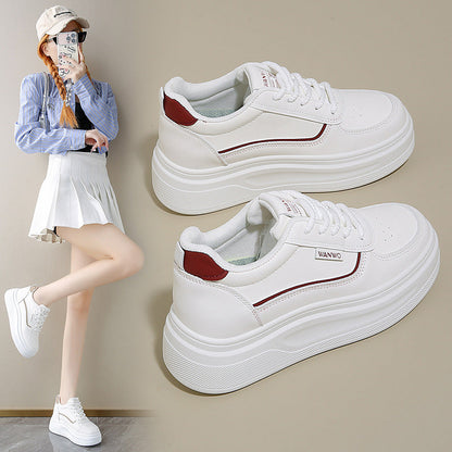 Damen Plateau Sneaker Hoch Glatt Elastisch - BerlinGlamour