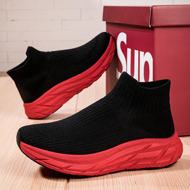 Damen Sneaker Strick Bequem Flexibler Laufsohlen