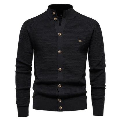 Herren Strickjacke Strukturiert Mit Knöpfen Modern