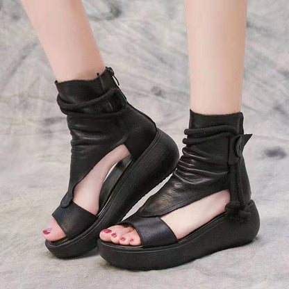 Damen Plateau-Sandaletten Hochzeitsschuhe Moderner Riemen Look