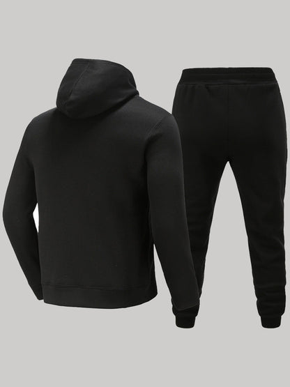 Herren Trainingsanzug Kapuze Sportlich Funktionell