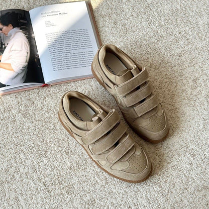 Damen Sneaker Sportlich Klettverschluss Bequem