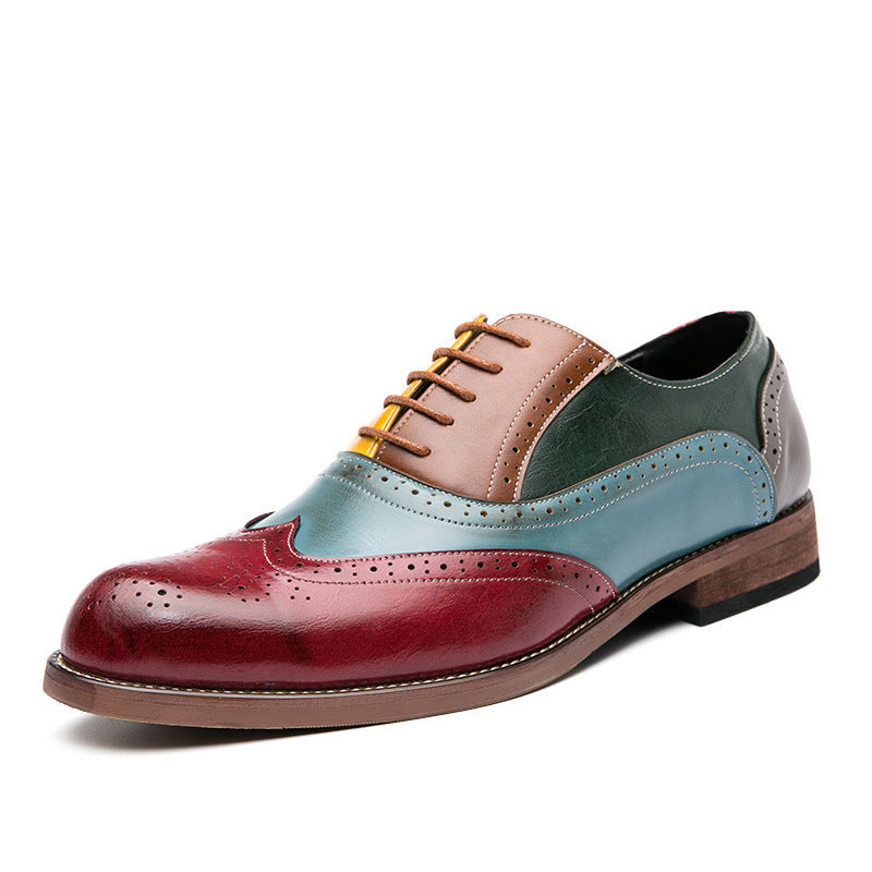 Damen Schuhe Elegante Brogue Leder Schwarz