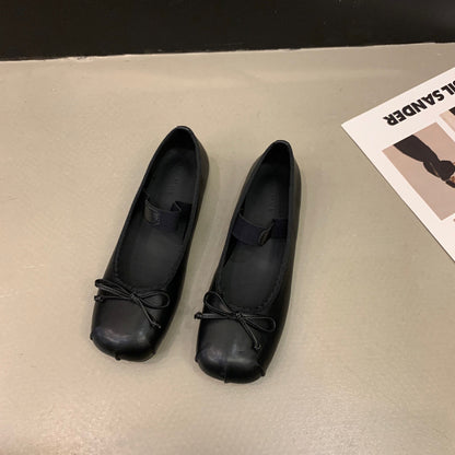 Damen Ballerinas Elegante Schleife Verstellbar