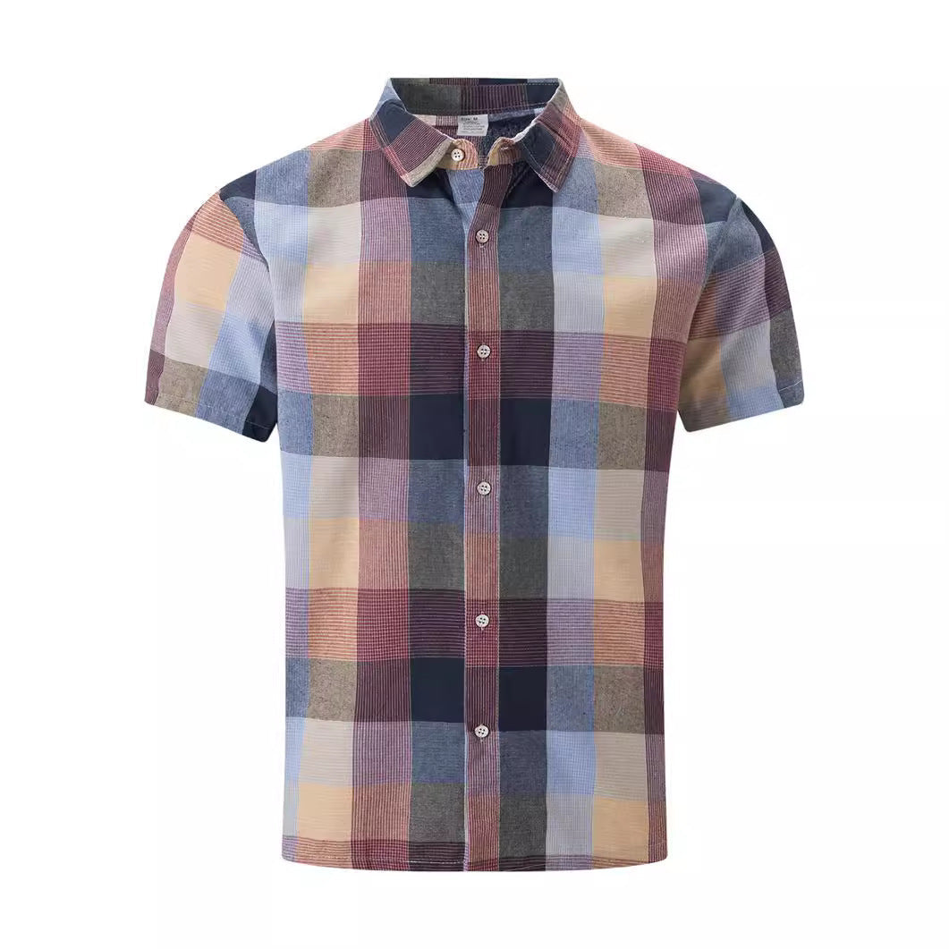 Herren Hemd Kurzarm Karomuster Modern Slimfit