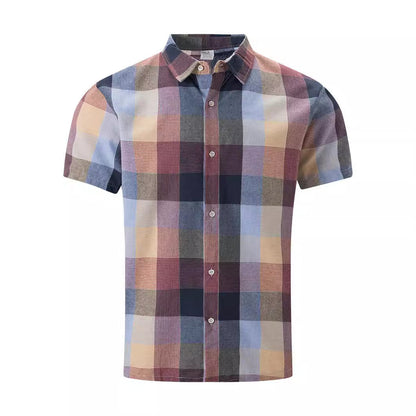 Herren Hemd Kurzarm Karomuster Modern Slimfit
