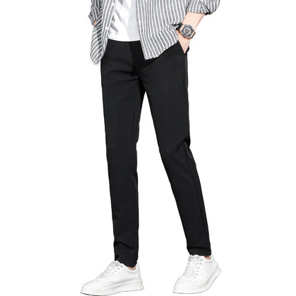Herren Chino-Hosen Slim-Fit Mit Taschen Modern