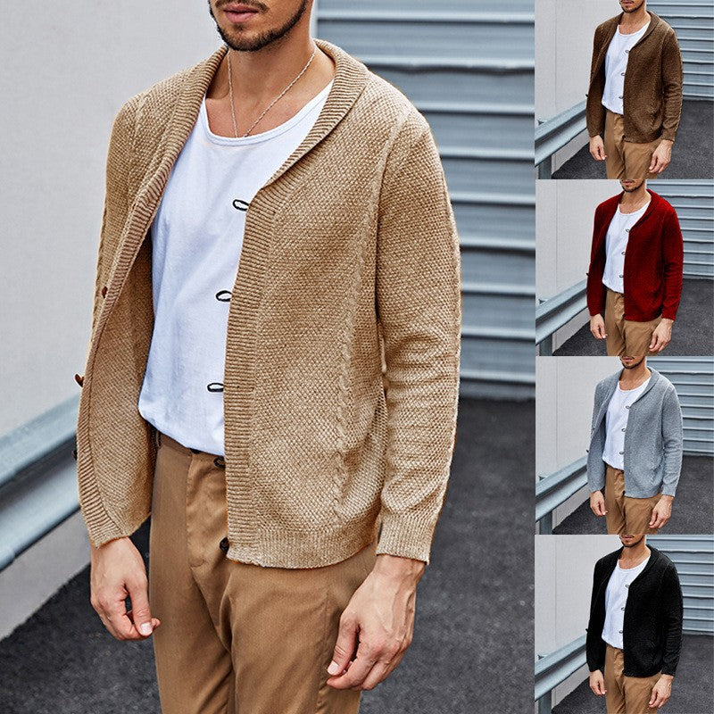 Herren Strickjacke Modern Geschnürt - BerlinGlamour