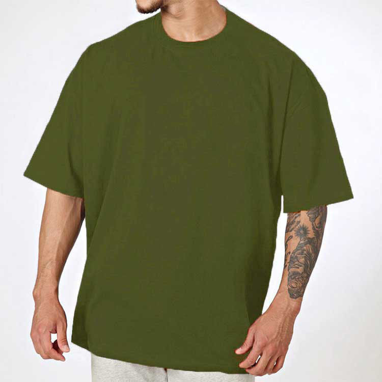 Herren T-Shirt Oversized Baumwolle Rundhals